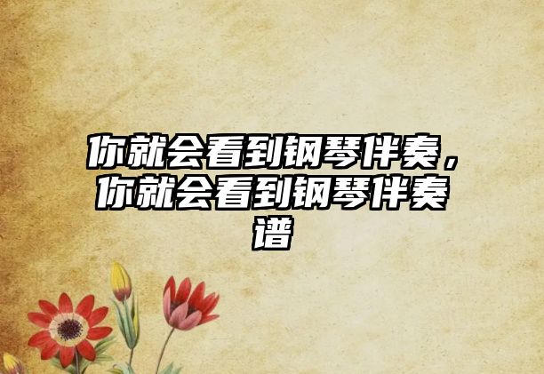 你就會(huì)看到鋼琴伴奏，你就會(huì)看到鋼琴伴奏譜