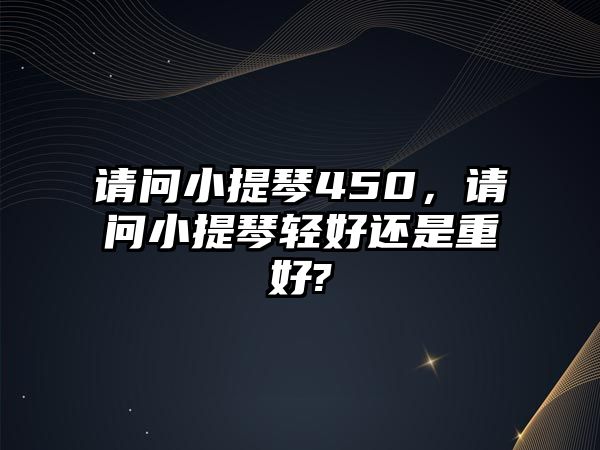 請問小提琴450，請問小提琴輕好還是重好?