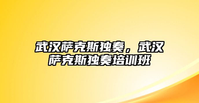 武漢薩克斯獨(dú)奏，武漢薩克斯獨(dú)奏培訓(xùn)班