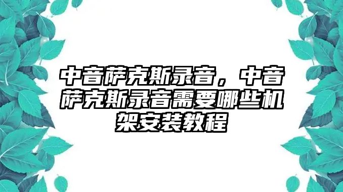 中音薩克斯錄音，中音薩克斯錄音需要哪些機架安裝教程