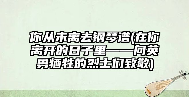 你從未離去鋼琴譜(在你離開的日子里——向英勇犧牲的烈士們致敬)