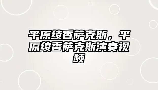 平原綾香薩克斯，平原綾香薩克斯演奏視頻