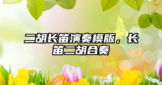 二胡長(zhǎng)笛演奏模版，長(zhǎng)笛二胡合奏