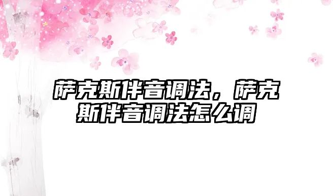 薩克斯伴音調法，薩克斯伴音調法怎么調