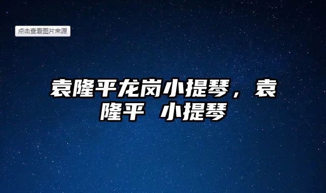 袁隆平龍崗小提琴，袁隆平 小提琴