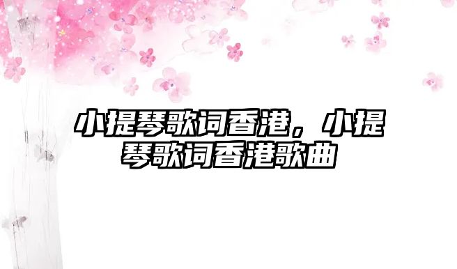 小提琴歌詞香港，小提琴歌詞香港歌曲