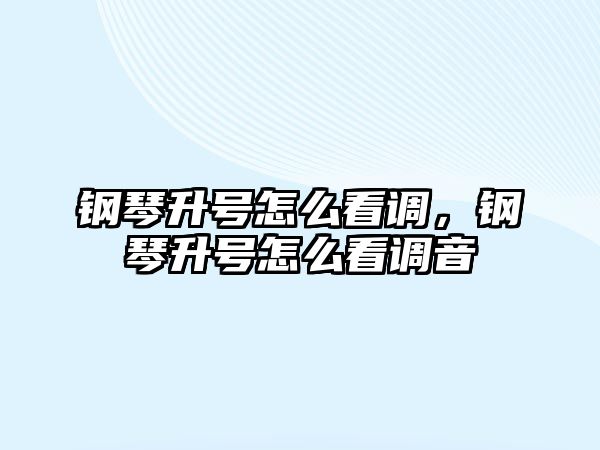 鋼琴升號(hào)怎么看調(diào)，鋼琴升號(hào)怎么看調(diào)音