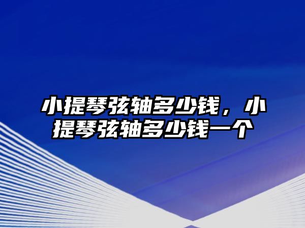 小提琴弦軸多少錢，小提琴弦軸多少錢一個