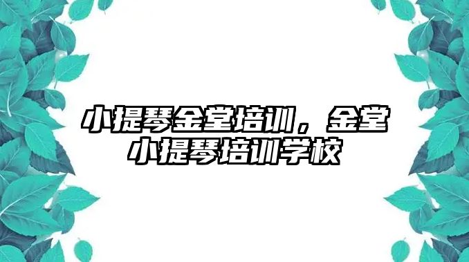 小提琴金堂培訓，金堂小提琴培訓學校