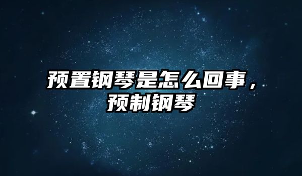 預置鋼琴是怎么回事，預制鋼琴