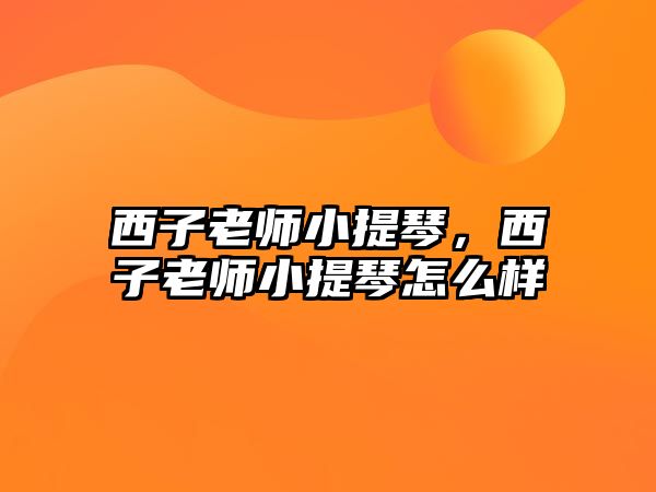 西子老師小提琴，西子老師小提琴怎么樣