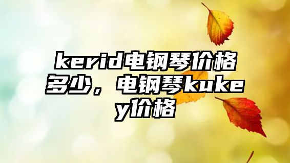 kerid電鋼琴價格多少，電鋼琴kukey價格