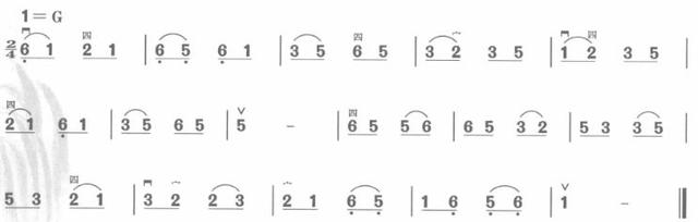 二胡G調（5. 2弦）把位練習與簡譜大全