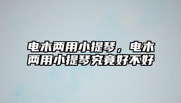 電木兩用小提琴，電木兩用小提琴究竟好不好