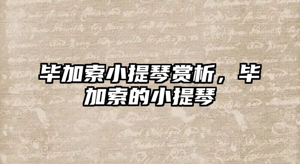 畢加索小提琴賞析，畢加索的小提琴