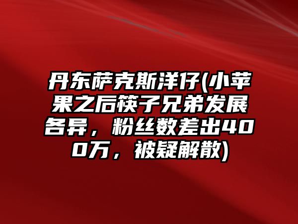 丹東薩克斯洋仔(小蘋果之后筷子兄弟發展各異，粉絲數差出400萬，被疑解散)