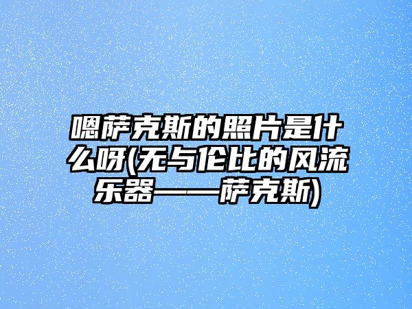 嗯薩克斯的照片是什么呀(無與倫比的風流樂器——薩克斯)