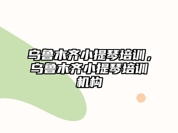 烏魯木齊小提琴培訓，烏魯木齊小提琴培訓機構