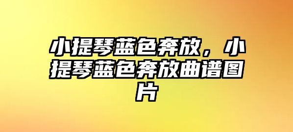 小提琴藍色奔放，小提琴藍色奔放曲譜圖片