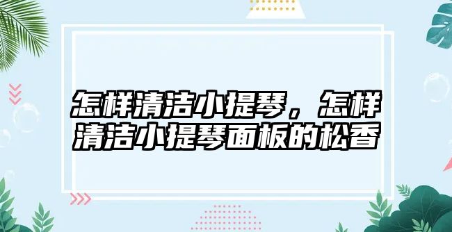 怎樣清潔小提琴，怎樣清潔小提琴面板的松香