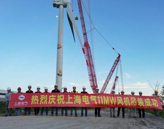 海燕展翅 勢不可擋！電氣風電首臺11MW海上直驅機組順利吊裝