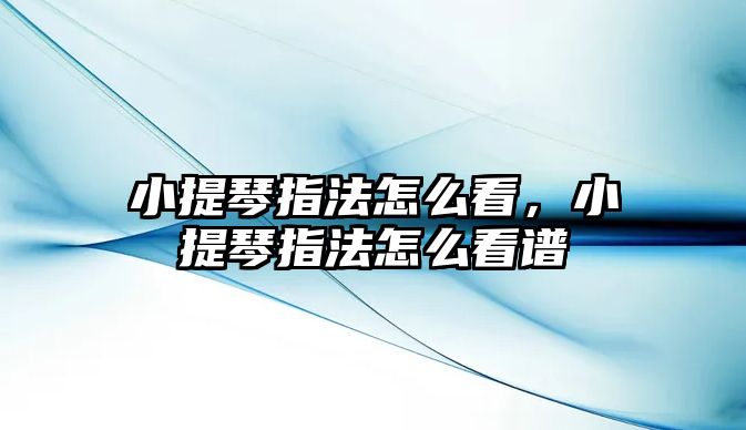 小提琴指法怎么看，小提琴指法怎么看譜