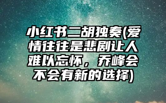 小紅書二胡獨奏(愛情往往是悲劇讓人難以忘懷，喬峰會不會有新的選擇)