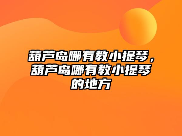 葫蘆島哪有教小提琴，葫蘆島哪有教小提琴的地方