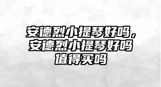 安德烈小提琴好嗎，安德烈小提琴好嗎值得買嗎