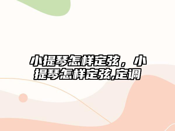 小提琴怎樣定弦，小提琴怎樣定弦,定調