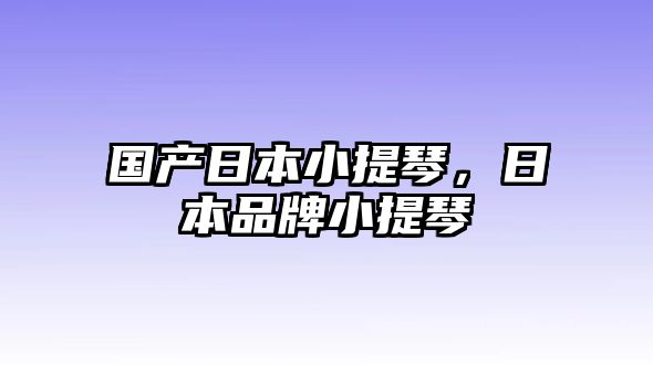 國產日本小提琴，日本品牌小提琴