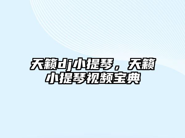 天籟dj小提琴，天籟小提琴視頻寶典