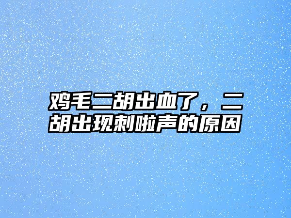 雞毛二胡出血了，二胡出現(xiàn)刺啦聲的原因