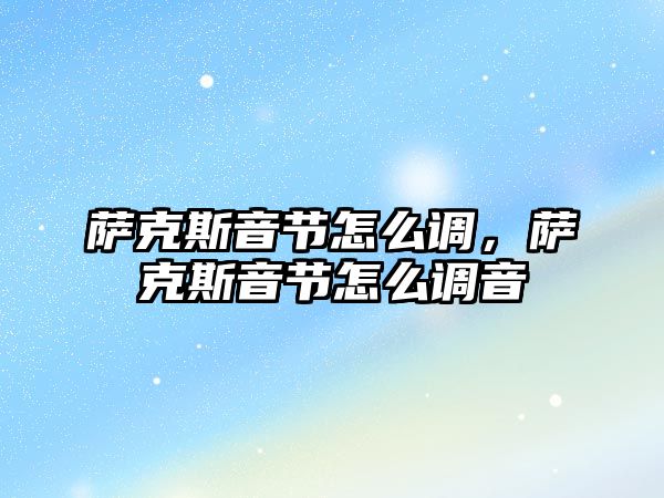 薩克斯音節怎么調，薩克斯音節怎么調音