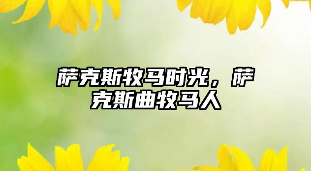 薩克斯牧馬時光，薩克斯曲牧馬人