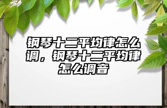 鋼琴十二平均律怎么調，鋼琴十二平均律怎么調音