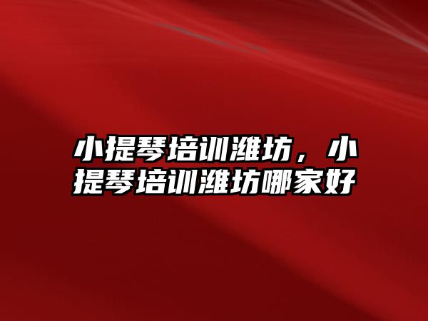 小提琴培訓濰坊，小提琴培訓濰坊哪家好