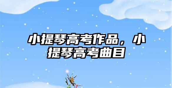 小提琴高考作品，小提琴高考曲目