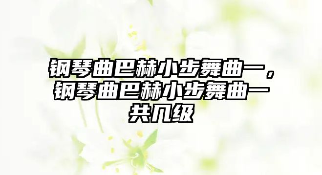 鋼琴曲巴赫小步舞曲一，鋼琴曲巴赫小步舞曲一共幾級