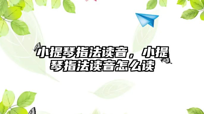 小提琴指法讀音，小提琴指法讀音怎么讀