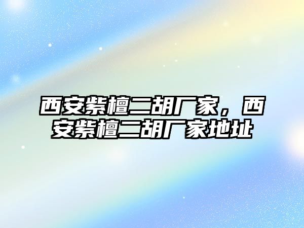 西安紫檀二胡廠家，西安紫檀二胡廠家地址