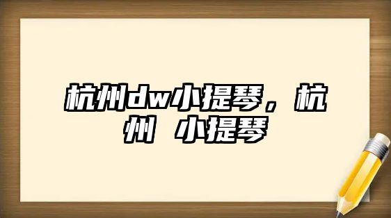 杭州dw小提琴，杭州 小提琴