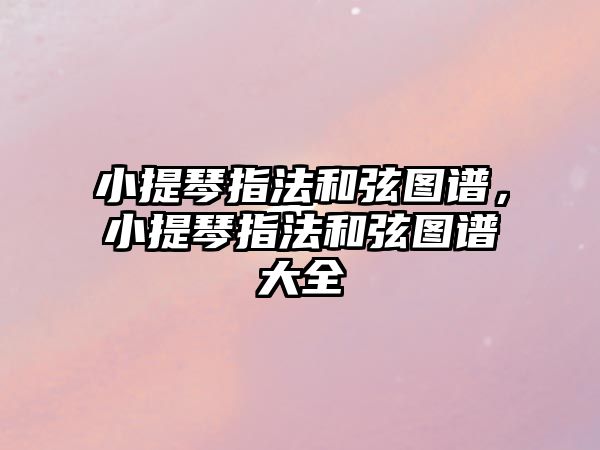 小提琴指法和弦圖譜，小提琴指法和弦圖譜大全