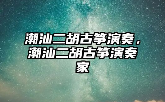 潮汕二胡古箏演奏，潮汕二胡古箏演奏家