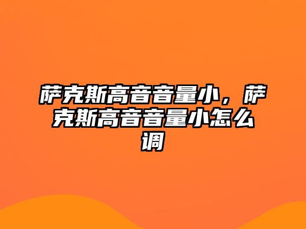 薩克斯高音音量小，薩克斯高音音量小怎么調