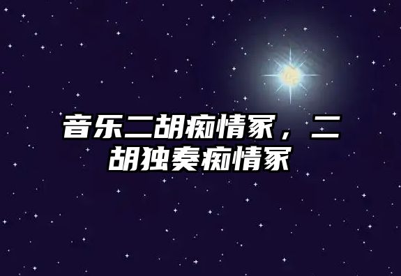 音樂二胡癡情冢，二胡獨奏癡情冢