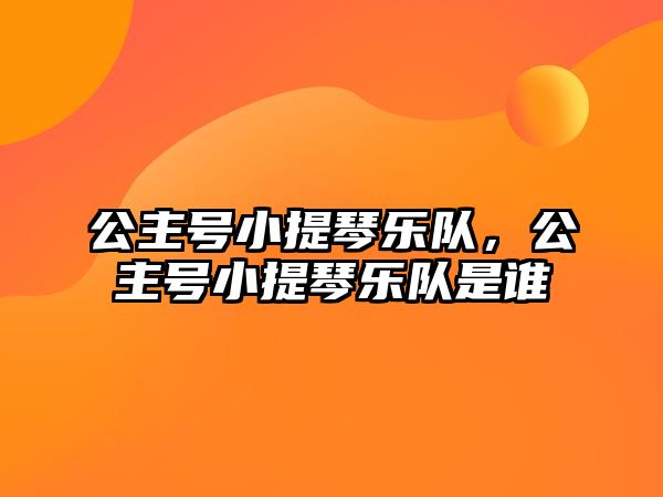 公主號小提琴樂隊，公主號小提琴樂隊是誰