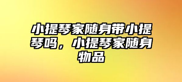 小提琴家隨身帶小提琴嗎，小提琴家隨身物品