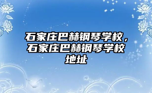 石家莊巴赫鋼琴學校，石家莊巴赫鋼琴學校地址