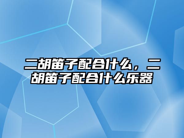 二胡笛子配合什么，二胡笛子配合什么樂(lè)器